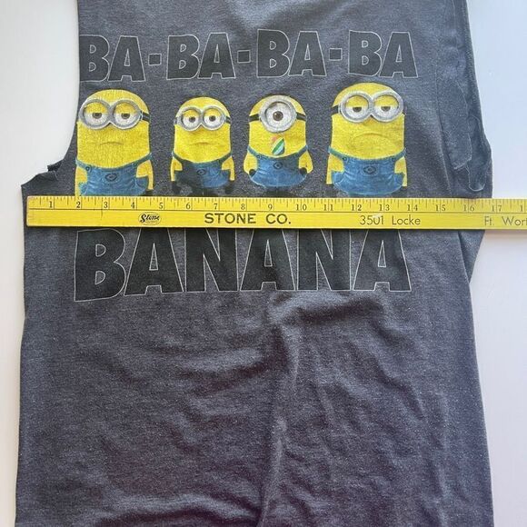 Universal Studio Minions Ba Ba Ba Ba Banana Graphic Sleeveless T-Shirt - Picture 3 of 6